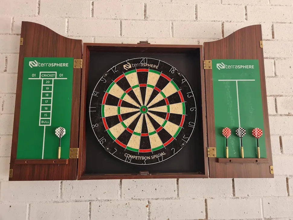 Dartboard in games room