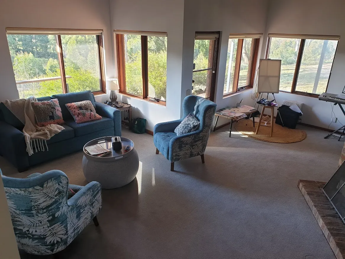 Living room with panoramic windows