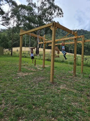 Kids playground with monkey bars