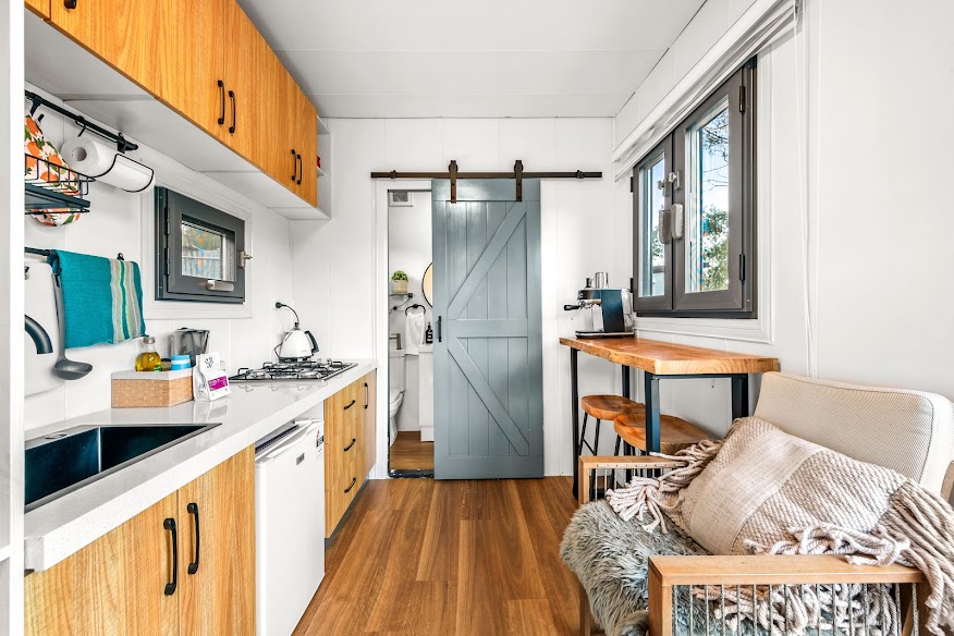 Tiny home kitchen area